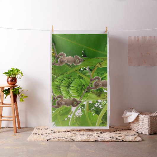Monkey Banana Tree Fabric Stof (Voorbeeld)