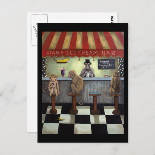 Monkey Bar Briefkaart (Voorkant / Achterkant)