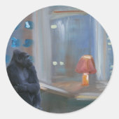 Monkey Bar Ronde Sticker (Voorkant)