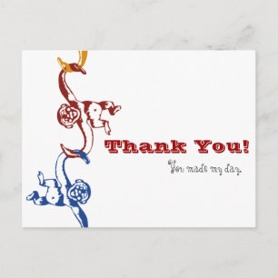 Monkey Barrel Bedankt Briefkaart