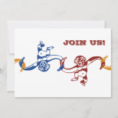 Monkey Barrel Birthday Uitnodiging (Voorkant)