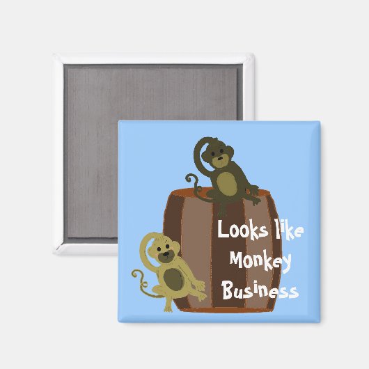 Monkey Barrel Business Magneet (Voorkant / Achterkant)
