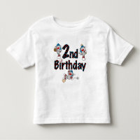 Monkey Baseball 2e verjaardag Tshirts en cadeautje