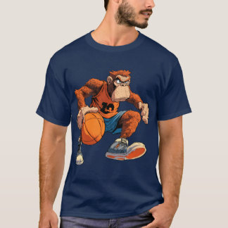 Monkey basketbalspeler / basketbalaap T-Shi T-shirt