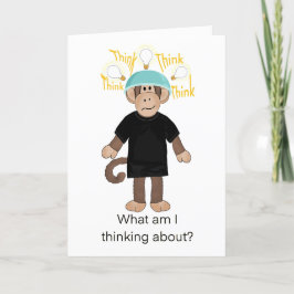 Monkey Bedankt of denk aan je Wenskaart