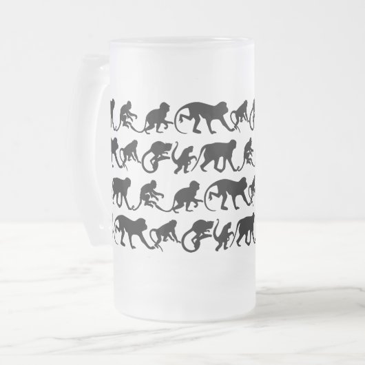 Monkey Beer Glass Matglas Bierpul (Voorkant links)