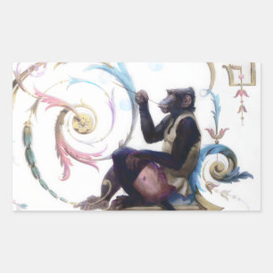 Monkey Bgloebels Rechthoekige Sticker