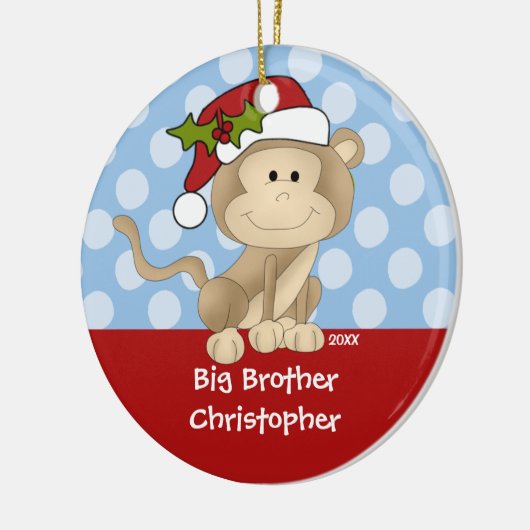 Monkey Big Brother kerstversiering Keramisch Ornament (Links)