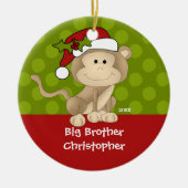 Monkey Big Brother kerstversiering Keramisch Ornament (Voorkant)