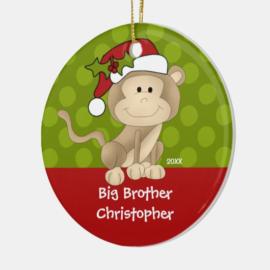 Monkey Big Brother kerstversiering Keramisch Ornament (Links)