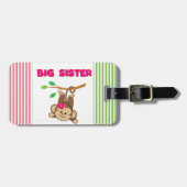 Monkey Big Sister Bagagelabel (Voorkant horizontaal)