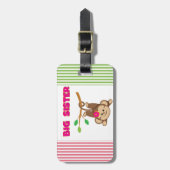 Monkey Big Sister Bagagelabel (Voorkant verticaal)