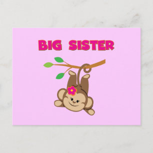 Monkey Big Sister Briefkaart