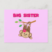 Monkey Big Sister Briefkaart (Voorkant)