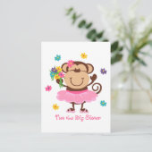 Monkey Big Sister Briefkaart (Staand voorkant)