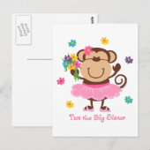 Monkey Big Sister Briefkaart (Voorkant / Achterkant)