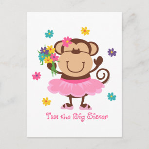 Monkey Big Sister Briefkaart