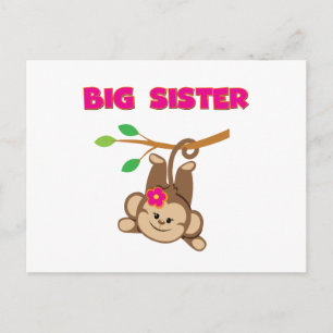 Monkey Big Sister Briefkaart