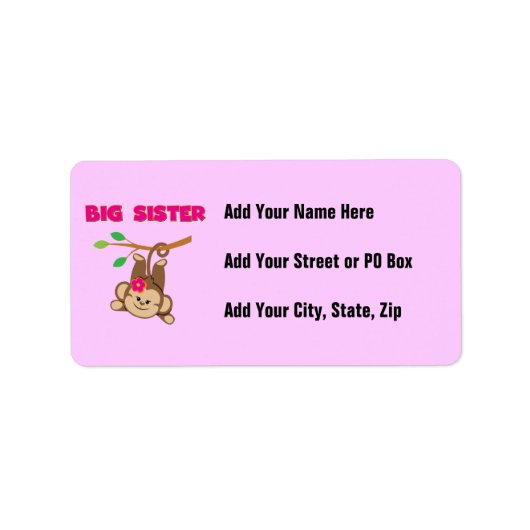 Monkey Big Sister Etiket (Voorkant)