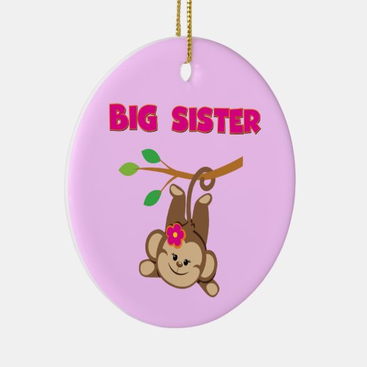 Monkey Big Sister Keramisch Ornament (Rechts)