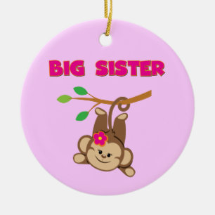 Monkey Big Sister Keramisch Ornament