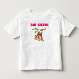 Monkey Big Sister Kinder Shirts