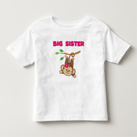 Monkey Big Sister Kinder Shirts (Voorkant)