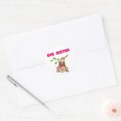 Monkey Big Sister Ronde Sticker (Envelop)