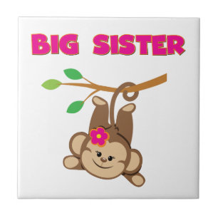 Monkey Big Sister Tegeltje