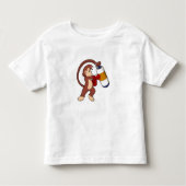Monkey bij Boxing met Punch bag Kinder Shirts (Voorkant)