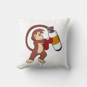 Monkey bij Boxing met Punch bag Kussen