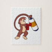 Monkey bij Boxing met Punch bag Legpuzzel (Verticaal)