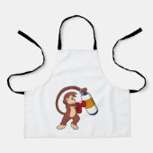 Monkey bij Boxing met Punch bag Schort (Voorkant)