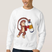 Monkey bij Boxing met Punch bag Trui (Voorkant)