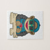 Monkey bij Poker met pokerkaarten en zonnebrillen Legpuzzel (Horizontaal)