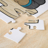 Monkey bij Poker met pokerkaarten en zonnebrillen Legpuzzel (Zijkant)