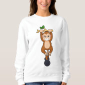 Monkey bij Sterke training met Dumbbell Trui (Voorkant)