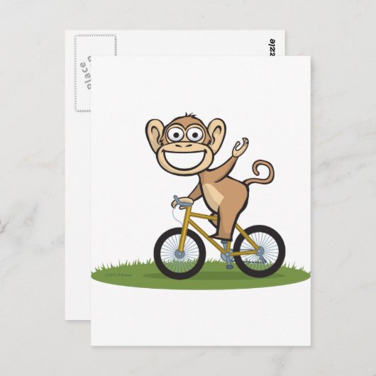 Monkey Biker Briefkaart (Voorkant / Achterkant)