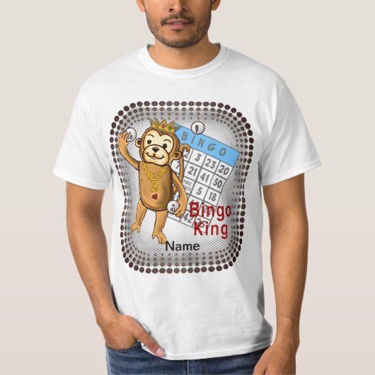 Monkey Bingo King t-shirt (Voorkant)