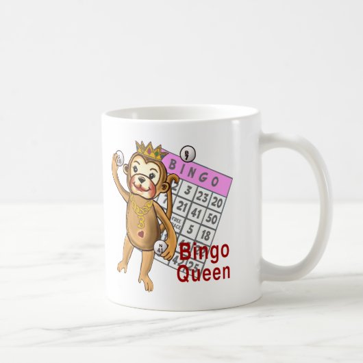 Monkey Bingo Koningin Beker Koffiemok (Rechts)