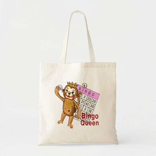 Monkey Bingo Queen Canvas tas (Voorkant)