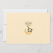 Monkey Birdie Umbrella Baby shower Invitation Kaart (Achterkant)