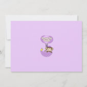 Monkey Birdie Umbrella Baby shower Invitation Kaart (Achterkant)