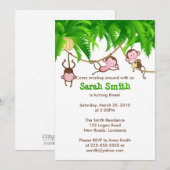 Monkey Birthday Kaart (Voorkant / Achterkant)