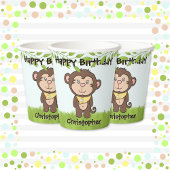 Monkey Birthday Papieren Bekers
