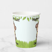 Monkey Birthday Papieren Bekers (Rechts)