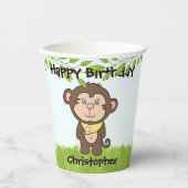 Monkey Birthday Papieren Bekers (Voorkant)