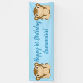 Monkey Birthday Party Blue Spandoek (Verticaal)