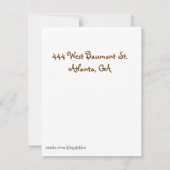 Monkey Birthday Uitnodiging (Achterkant)