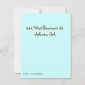 Monkey Birthday Uitnodiging (Achterkant)